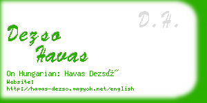 dezso havas business card